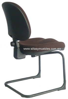 SILLA PARA VISITA CON BASE METÁLICA TIPO TRINEO